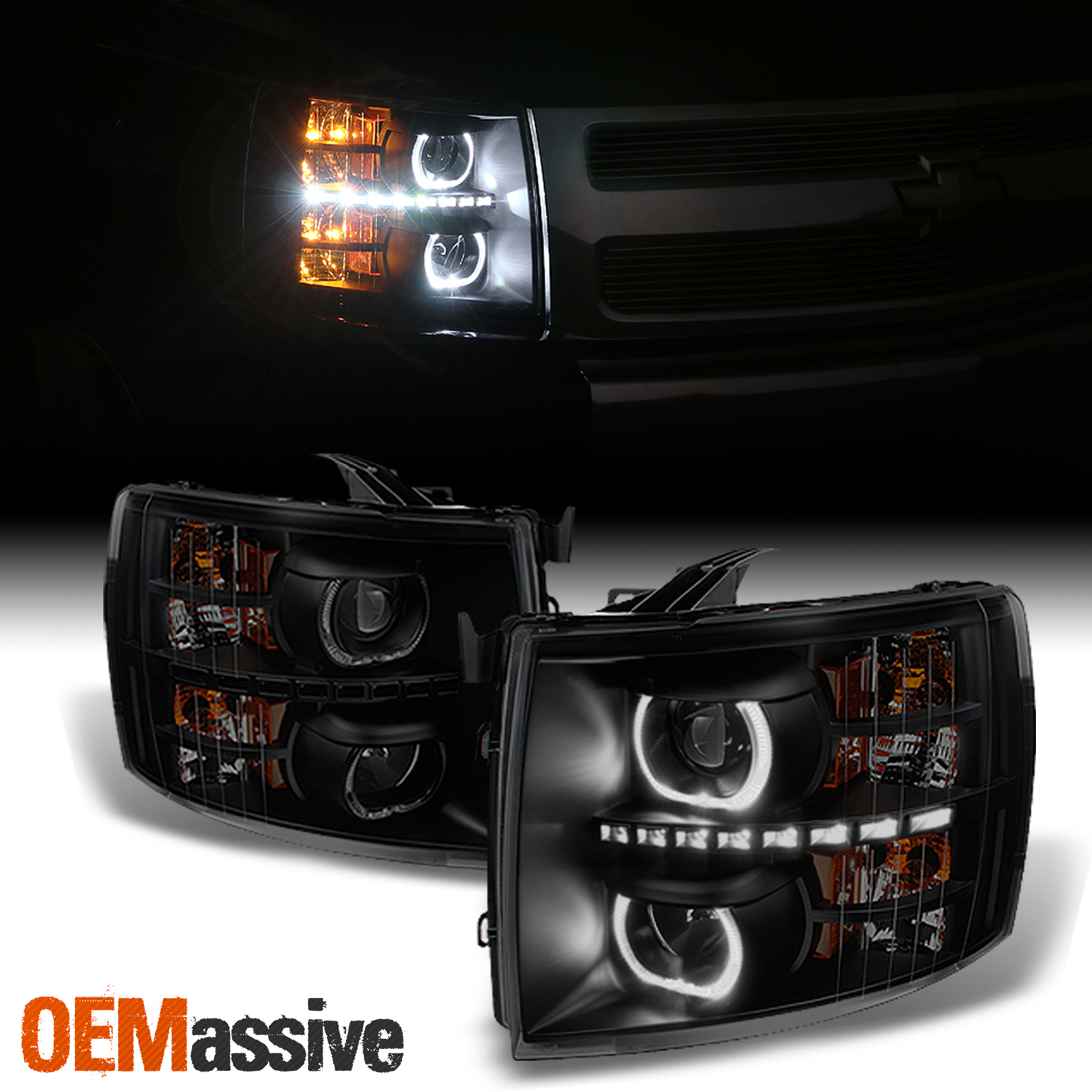 FOR 20072013 CHEVY SILVERADO 1500 2500 3500 HD SMOKE HEADLIGHT